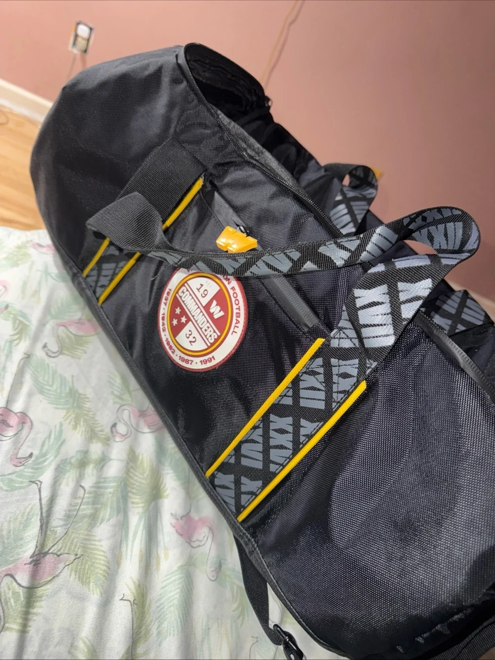 DC Black and Yellow Duffel Bag